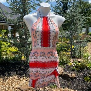 Flynn Skye Mini Dress with Tie Halter and Open Back